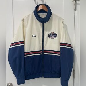 VTG 80s ROTHMANS PORSCHE Turbo Cup Bomber Racing Jacket 27" P2P (XL-XXL Fit)